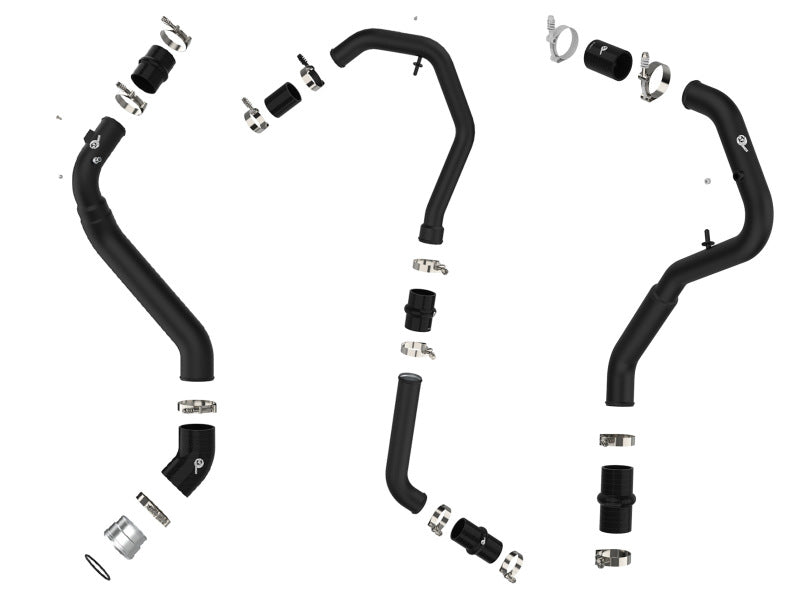 aFe Bladerunner Intercoolers I/C Tubes Hot/Cold 2021+ Ford F-150 V6-2.7L (tt) - Black Intercoolers aFe