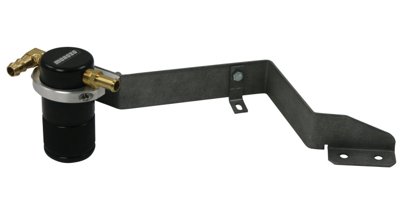 Moroso 07-14 Mini Cooper S Air/Oil Separator Catch Can - Small Body - Billet Aluminum - Black Finish Oil Catch Cans Moroso