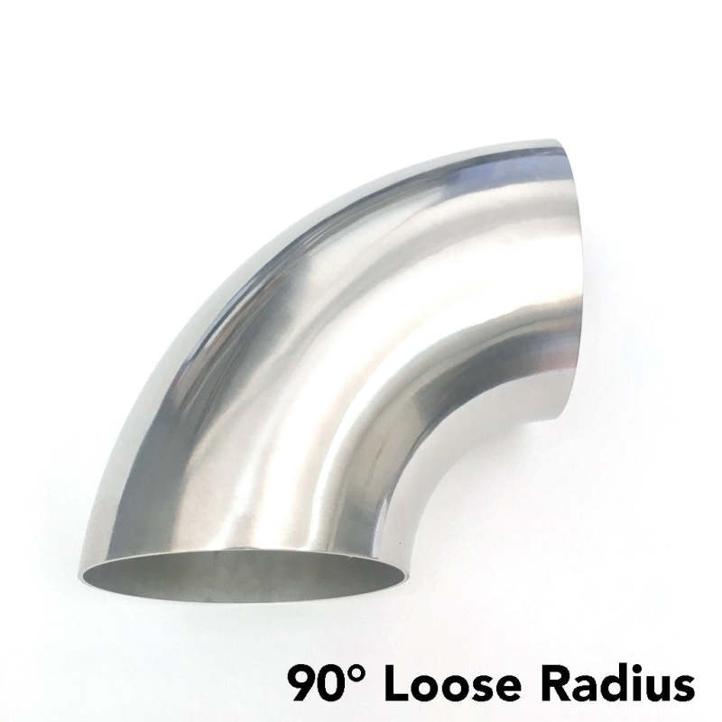 Ticon Industries 2.5in Titanium 90 Degree Elbow - 1D Radius 1mm/.039in (No Leg) Titanium Tubing Ticon