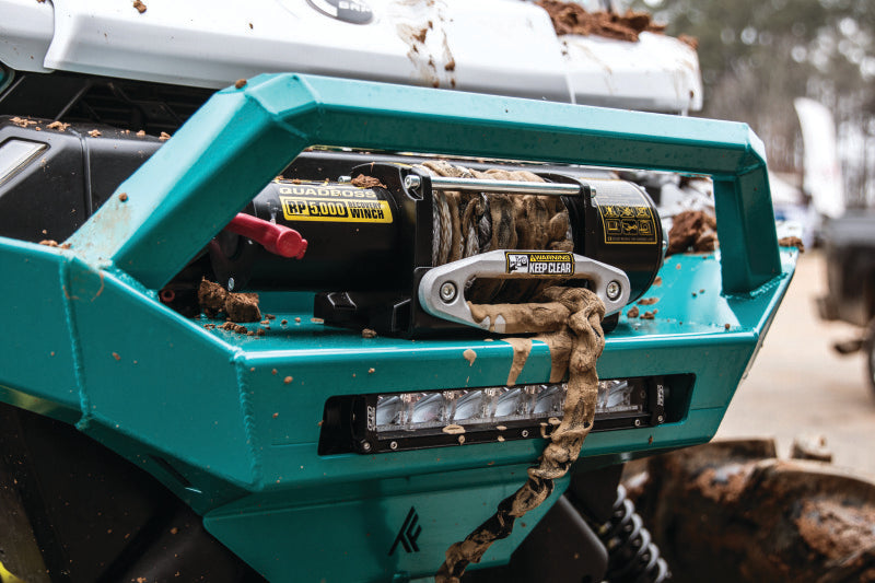QuadBoss Winch Kit - 50ft Synthetic Rope - 3.8hp - Hawse Fairlead - Wireless Remote - 5000lb Winches QuadBoss