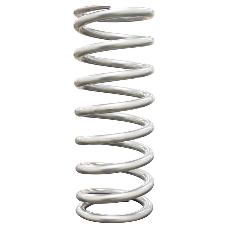 QA1 3-1/2in ID Tapered High Travel Pigtail Spring - 11in Length x 300lbs/in - Silver Powder Coated Coilover Springs QA1