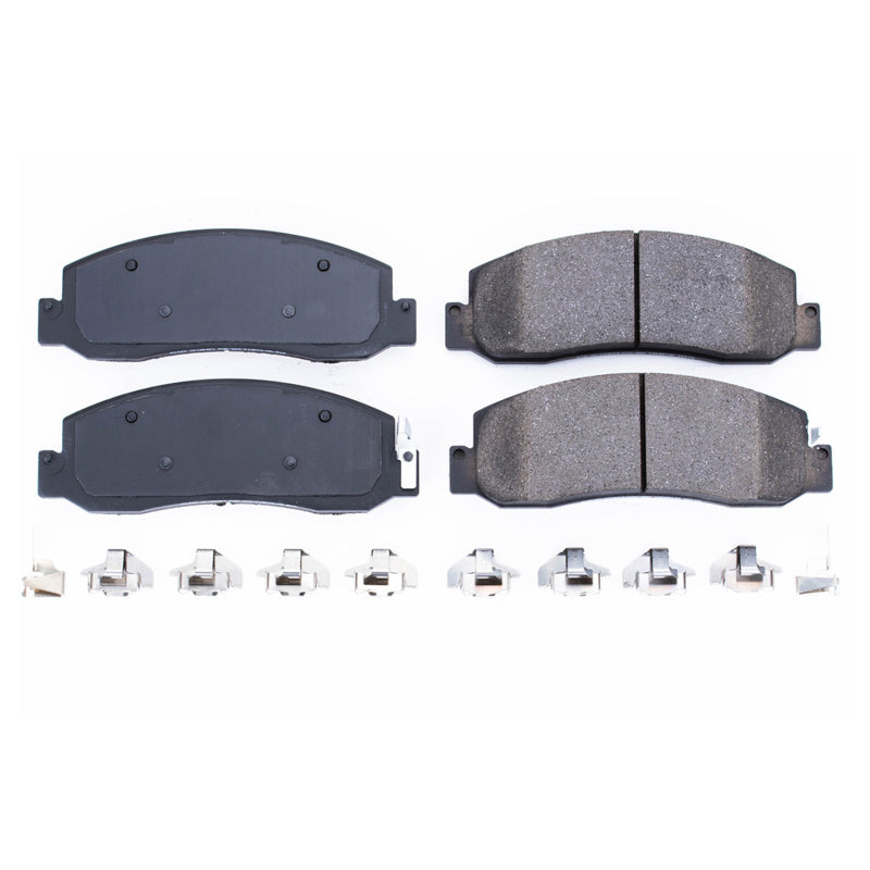 Power Stop 08-11 Ford F-250 Super Duty Front Z17 Evolution Ceramic Brake Pads w/Hardware Brake Pads - OE PowerStop