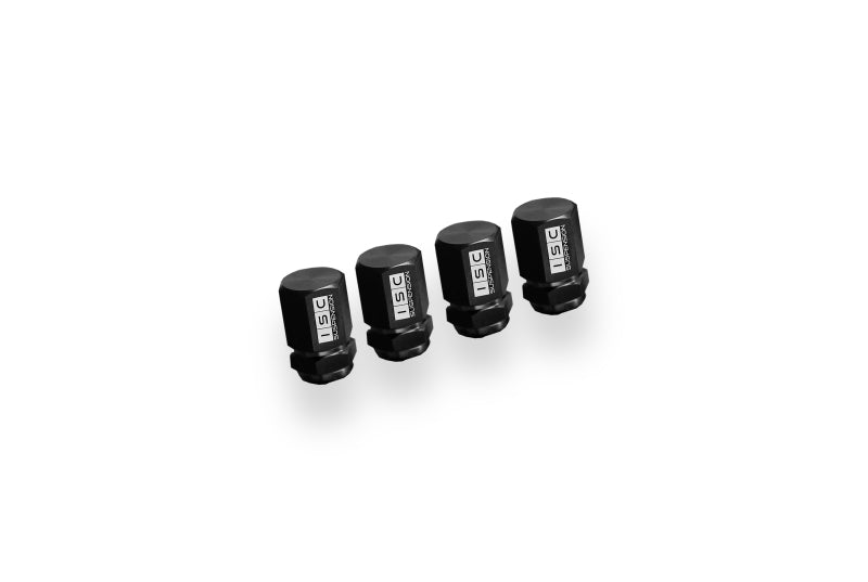 ISC Suspension Titanium Valve Stem Caps (Set of 4) - Black Uncategorized ISC Suspension
