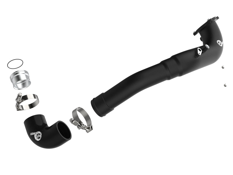 aFe 17-22 BMW 540i (G30/G31/G38) B58 L6 3.0L (t) BladeRunner 3in Aluminum Hot Charge Pipe - Black Intercoolers aFe
