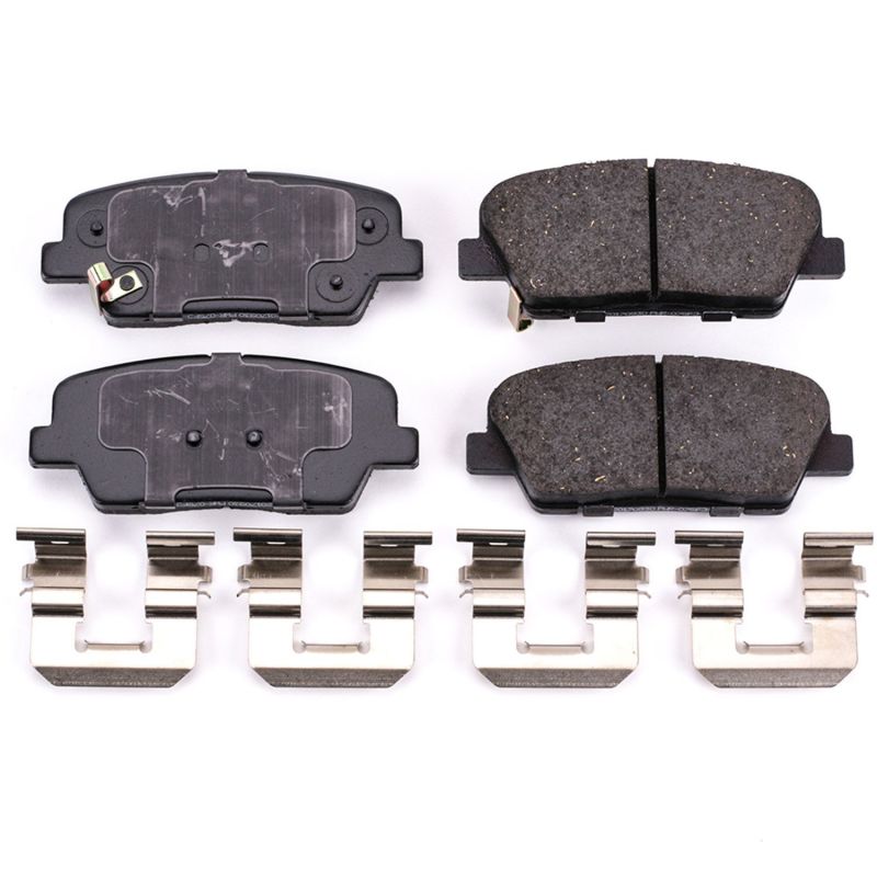Power Stop 2010 Hyundai Genesis Rear Z17 Evolution Ceramic Brake Pads w/Hardware Brake Pads - OE PowerStop