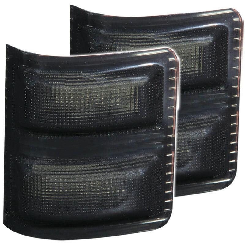 ANZO LED Mirror Lights 2008-2015 Ford F-250 LED Mirror Lights Smoke w/ Amber LED Lights Corner ANZO