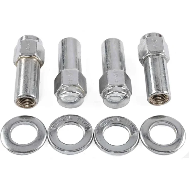 Weld Closed End Lug Nuts 12mm x 1.5 Thread Shank Seat - Chrome (4 Pack) Lug Nuts Weld