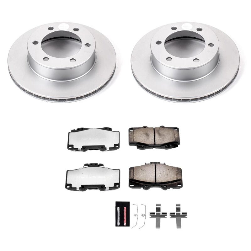 Power Stop 95-02 Toyota 4Runner Front Z36 Coated Truck & Tow Brake Kit Brake Kits - Performance Blank PowerStop