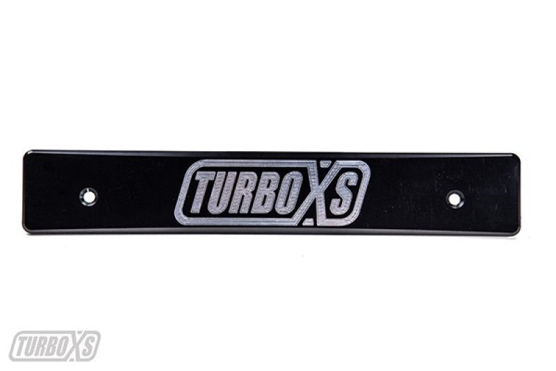 Turbo XS 15-17 Subaru WRX/STi Billet Aluminum License Plate Delete Black Machined TurboXS Logo License Plate Relocation Turbo XS