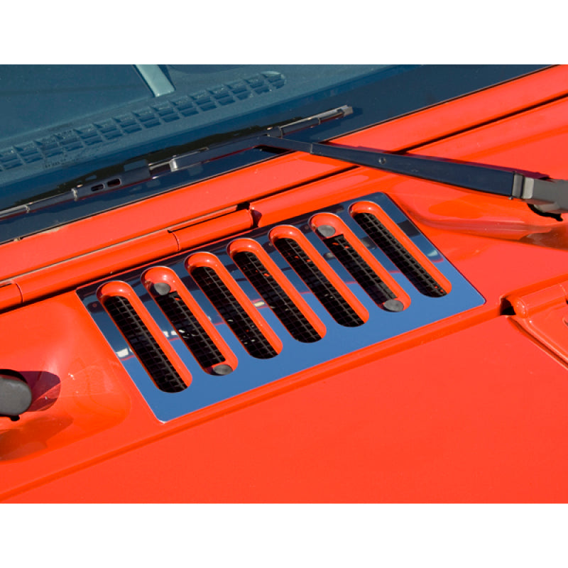 Rugged Ridge 07-18 Jeep Wrangler JK Stainless Steel Cowl Vent Cover Vents Rugged Ridge