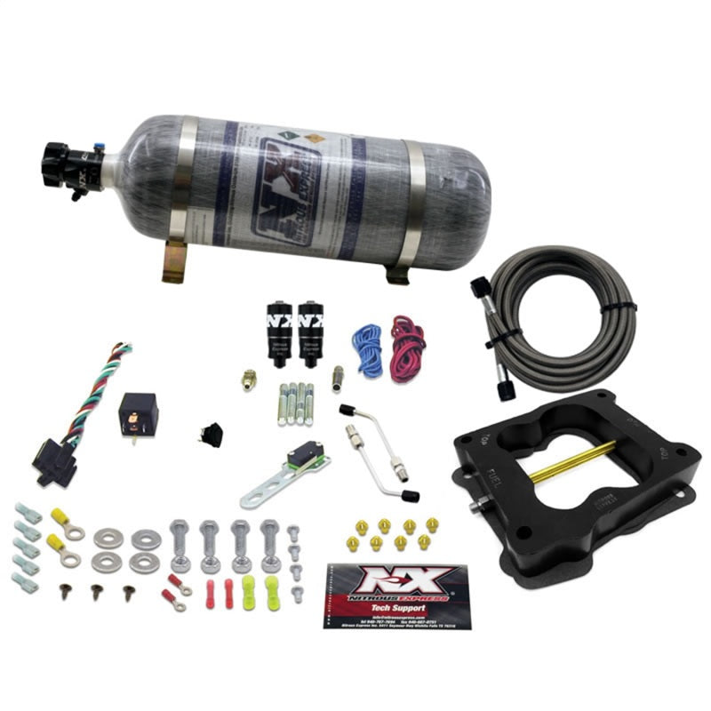 Nitrous Express Q-Jet/Holley Spread Bore Hitman Plus Nitrous Kit w/Composite Bottle Nitrous Systems Nitrous Express