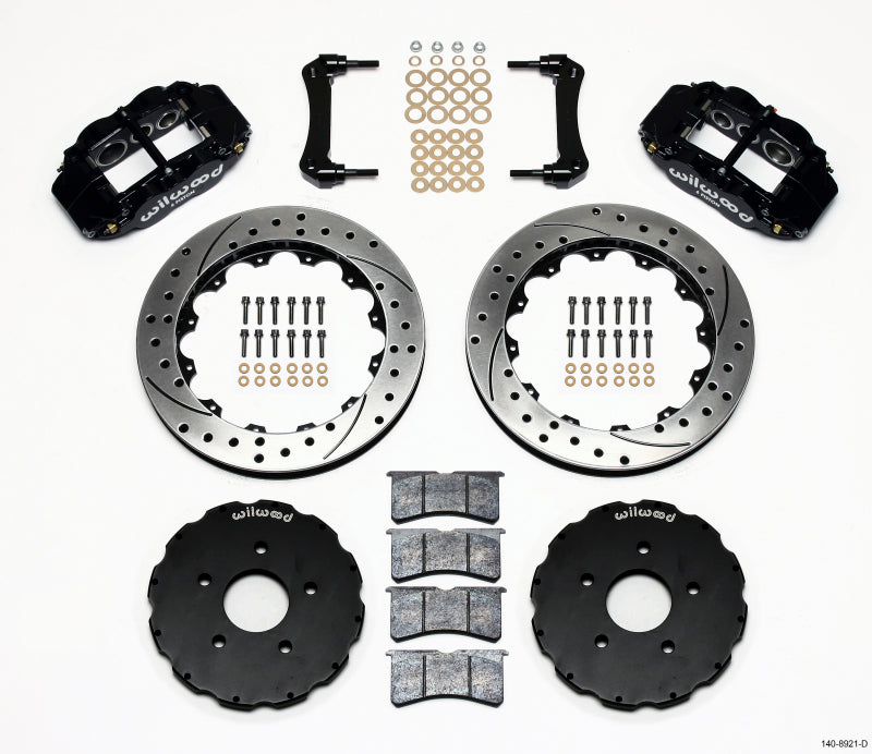 Wilwood Narrow Superlite 6R Front Hat Kit 13.06in Drilled 2005-up Corvette C6 Big Brake Kits Wilwood