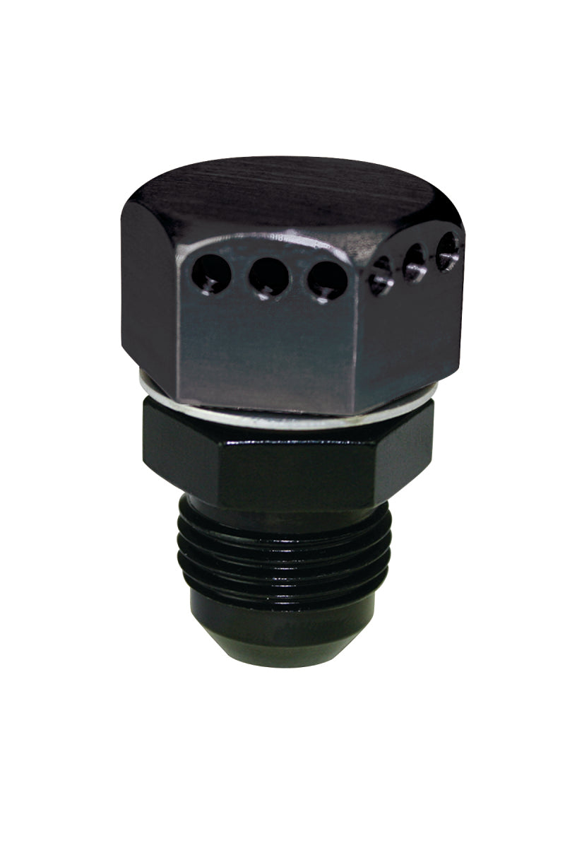 Moroso Positive Seal Vented Fitting -8An Male - Aluminum - Single Fittings Moroso