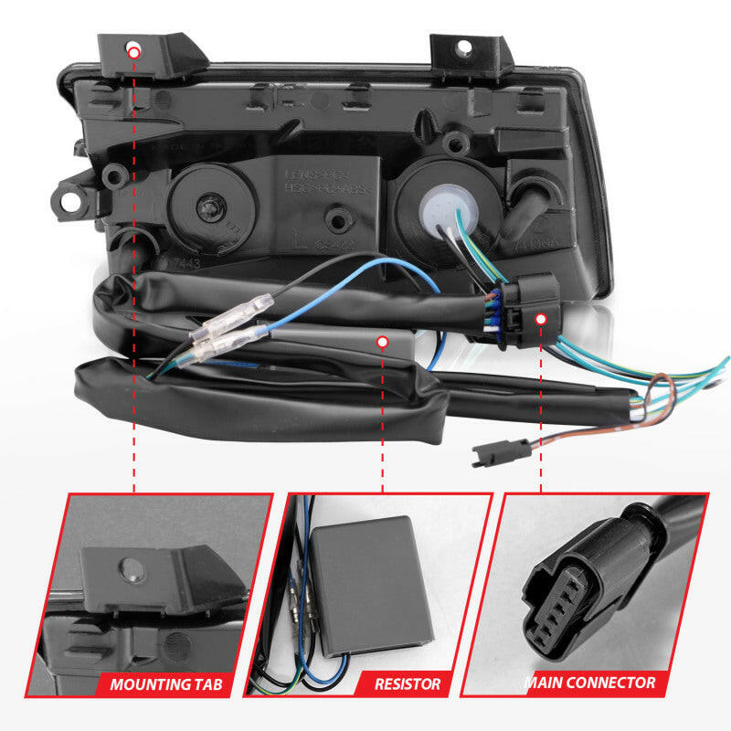 ANZO 2018-2021 Jeep Wrangler LED Side Markers Chrome Housing Smoke Lens w/ Seq. Signal Low Config Lights Corner ANZO