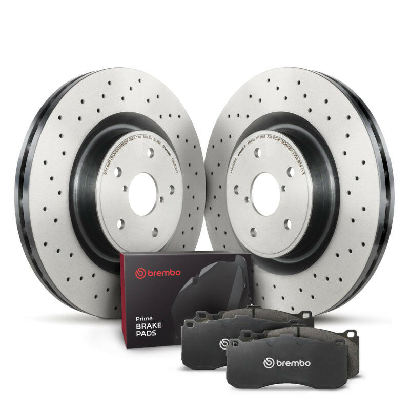Brembo OE 17-23 Porsche 718 Boxster/718 Cayman/13-16 Boxster/14-16 Cayman Rear Disc Brake Kit Brake Rotors - OE Brembo OE
