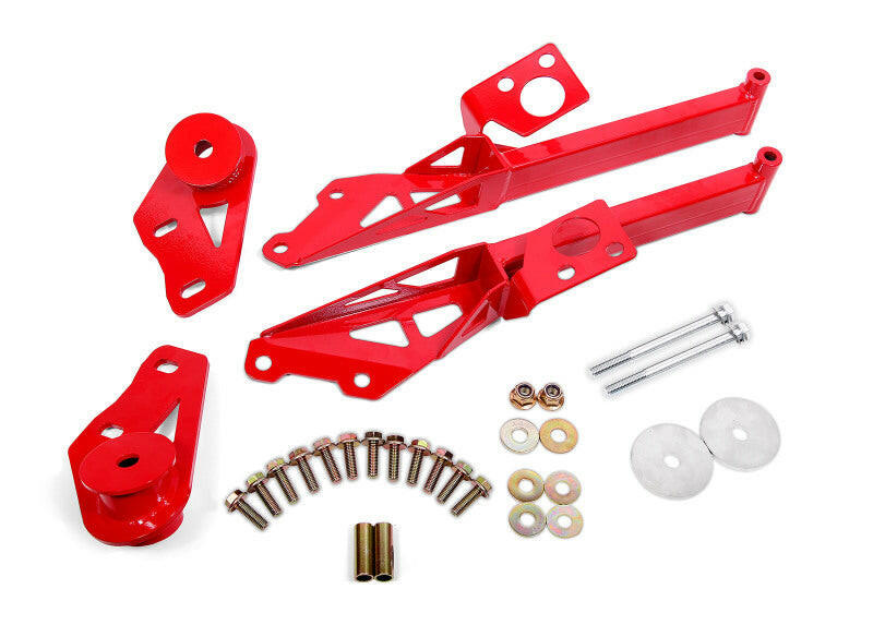 BMR Suspension 15-18 Ford Mustang S550 IRS Subframe Support Brace (Red) Chassis Bracing BMR Suspension