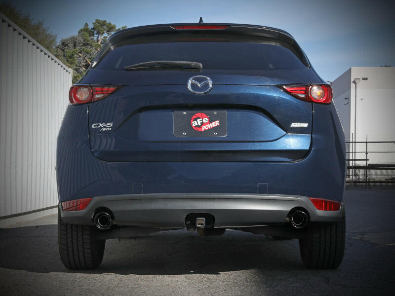 aFe Takeda 17-21 Mazda CX-5 2.5L (t) 2.5in. SS Axle-Back Exhaust System w/Black Tips Axle Back aFe