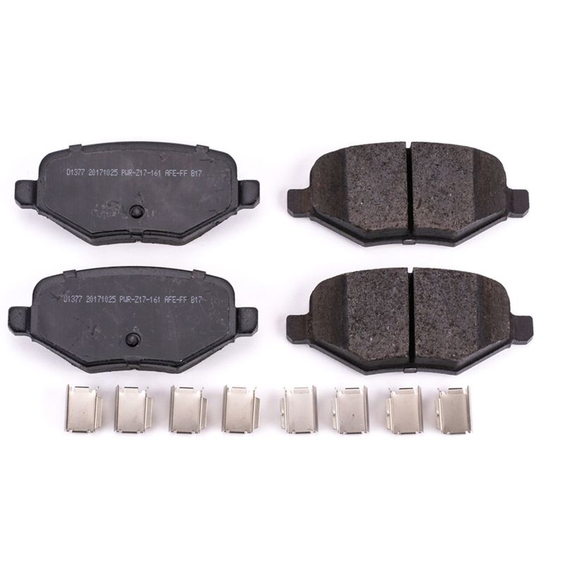 Power Stop 11-13 Ford Edge Rear Z17 Evolution Ceramic Brake Pads w/Hardware Brake Pads - OE PowerStop