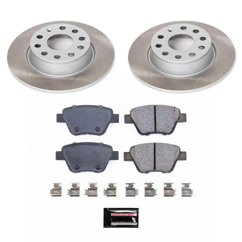 Power Stop 12-15 Volkswagen Passat Rear Semi-Coated Rotor Kit Brake Kits - Performance Blank PowerStop