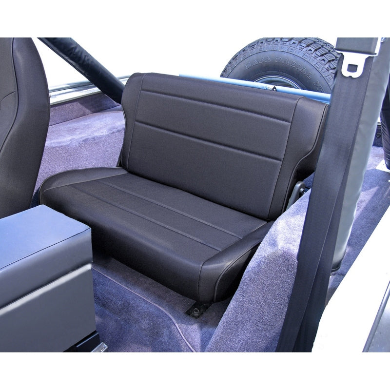 Rugged Ridge Fold&Tumble Rear Seat Black Denim 76-95 Jeep CJ / Jeep Wrangler Seat Releases Rugged Ridge
