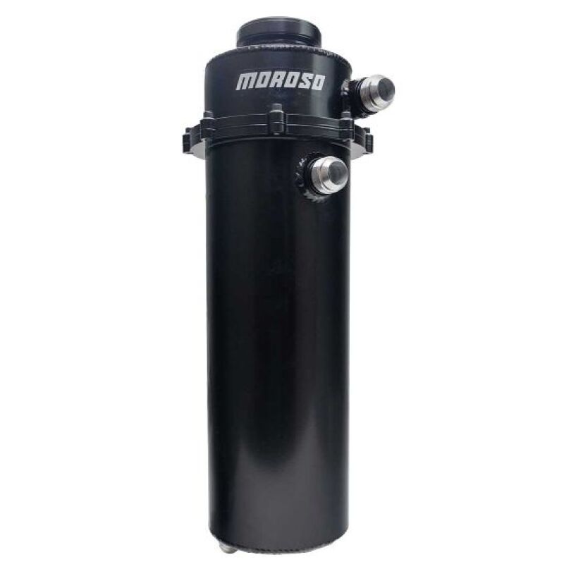 Moroso 2 Piece 6in Dia 20in Tall 8qt Dry Sump Tank - Black Dry Sump Oil Tanks Moroso