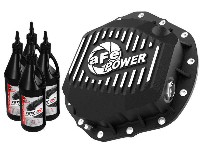 aFe 19-23 Dodge Ram 2500/3500 Pro Series Rear Differential Cover - Black w/ Machined Fins Diff Covers aFe