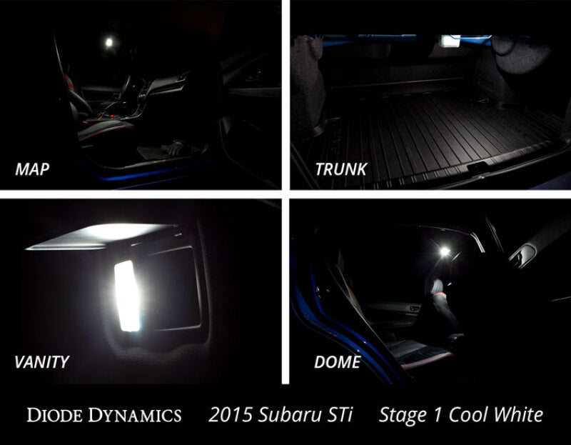 Diode Dynamics 15-19 Subaru WRX Interior Light Kit Stage 2 - Blue Bulbs Diode Dynamics