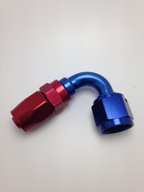 Fragola -10AN Fem x -8AN Hose 120 Degree Reducing Hose End - Blue/Red Fittings Fragola