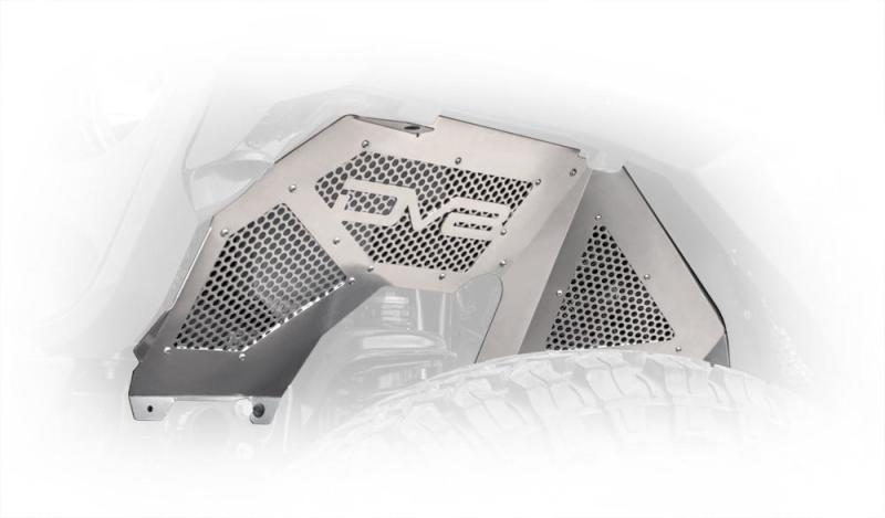 DV8 Offroad 2018+ Jeep Wrangler JL Front Inner Fenders - Black Wheel Well Liners DV8 Offroad