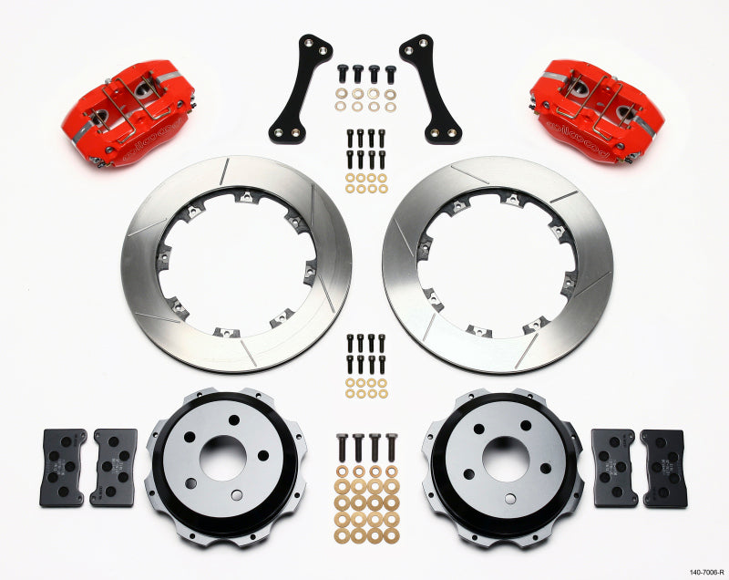 Wilwood Dynapro Rear Kit 12.19in Red Subaru Impreza WRX Big Brake Kits Wilwood