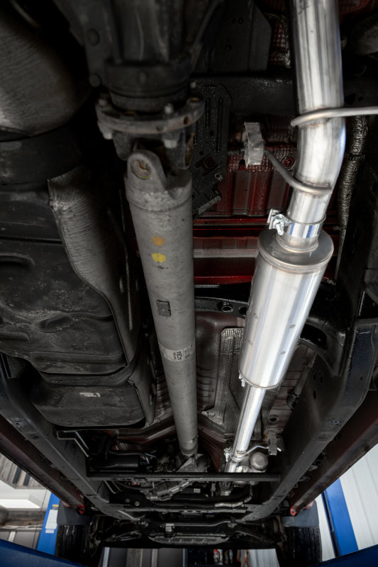 MBRP 19-24 GM 1500 Silverado/Sierra 2.7L T304 SS 3in Cat-Back w/ Single Side 4in Dual Wall Tip Axle Back MBRP