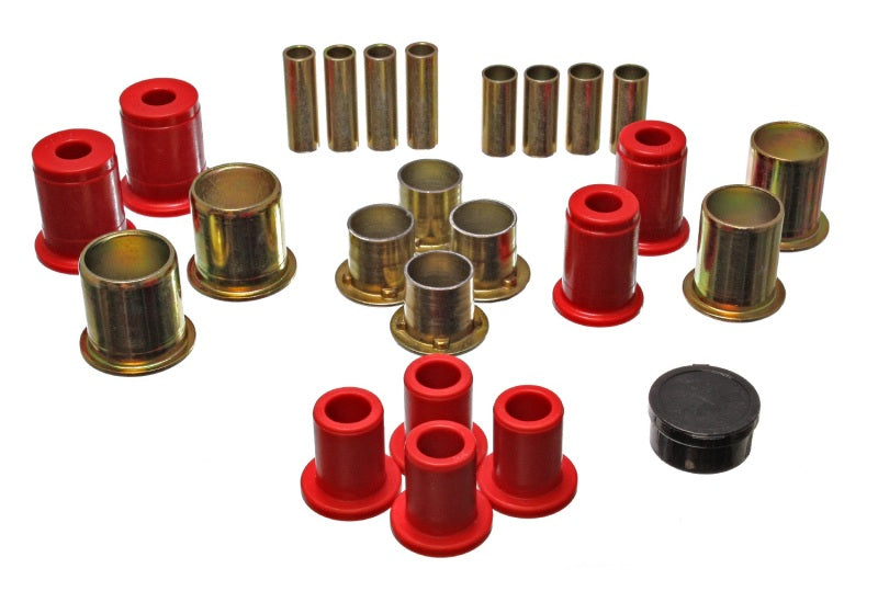 Energy Suspension 91-96 Buick LeSabre / 90-94 Chevy Astro Red Front Lower and Upper Control Arm Bush Bushing Kits Energy Suspension