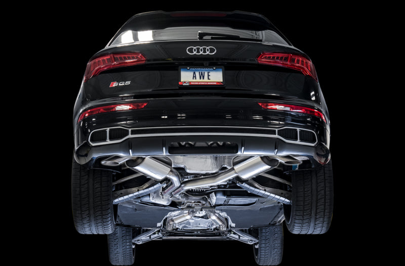 AWE Tuning Audi B9 SQ5 Resonated Touring Edition Cat-Back Exhaust - No Tips (Turn Downs) Catback AWE Tuning