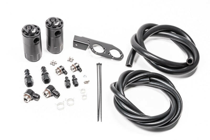 Radium Engineering Dual Catch Can Kit Nissan Z33 V35 VQ35DE/HR Fluid Lock Oil Catch Cans Radium Engineering