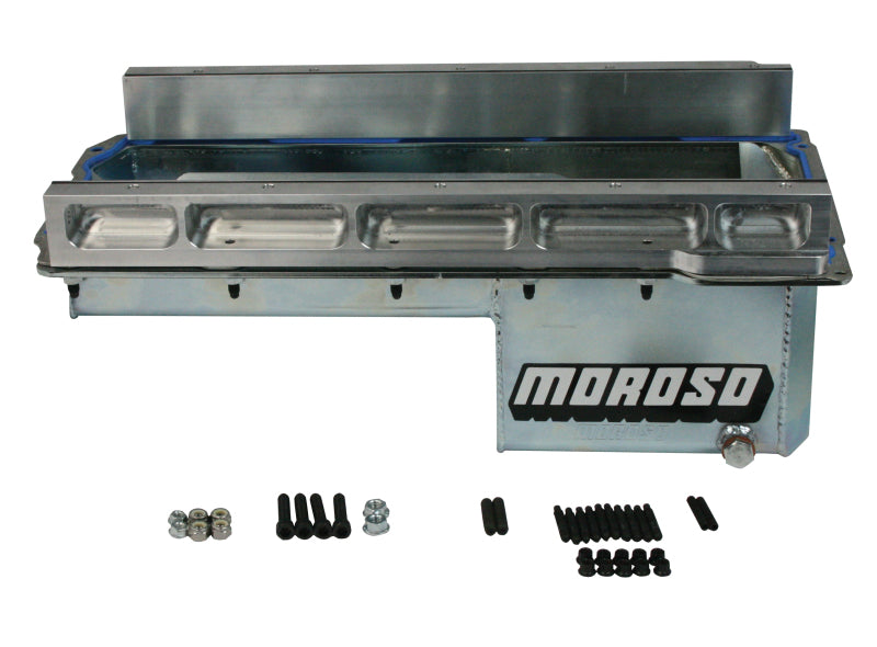 Moroso Dart LS Next Swap (w/Aluminum Spacers) Wet Sump 7qt 6in Baffled Steel Oil Pan Oil Pans Moroso
