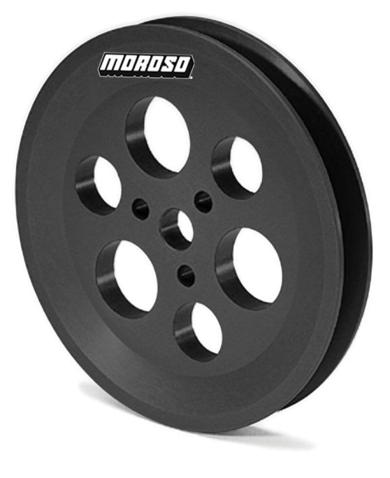 Moroso Vacuum Pump V-Belt Pulley - OEM/Holley/Smog Pumps - 3 Bolt Pulleys - Crank, Underdrive Moroso