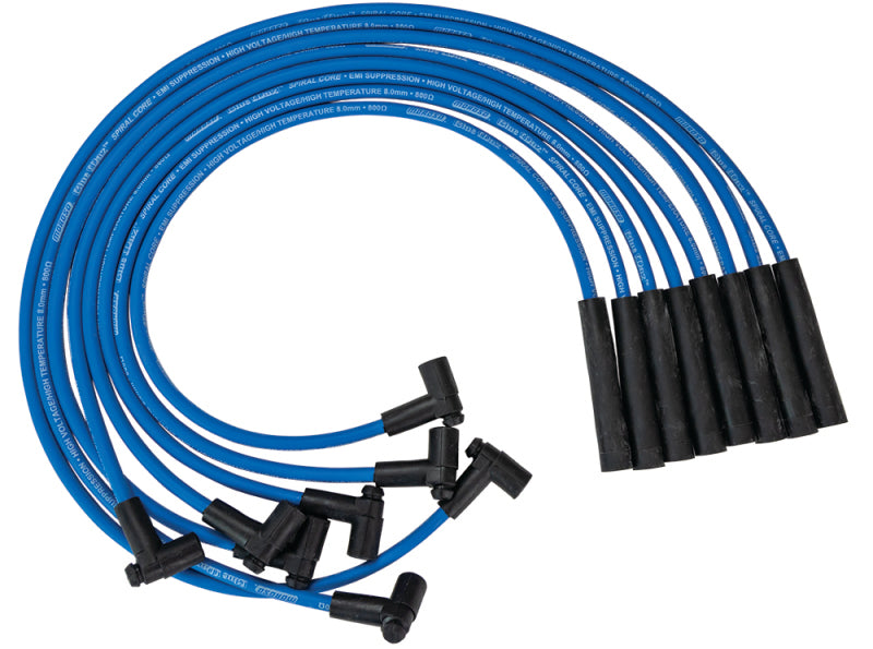 Moroso Custom Ignition Wire Set - Blue Max - Spiral Core Spark Plug Wire Sets Moroso
