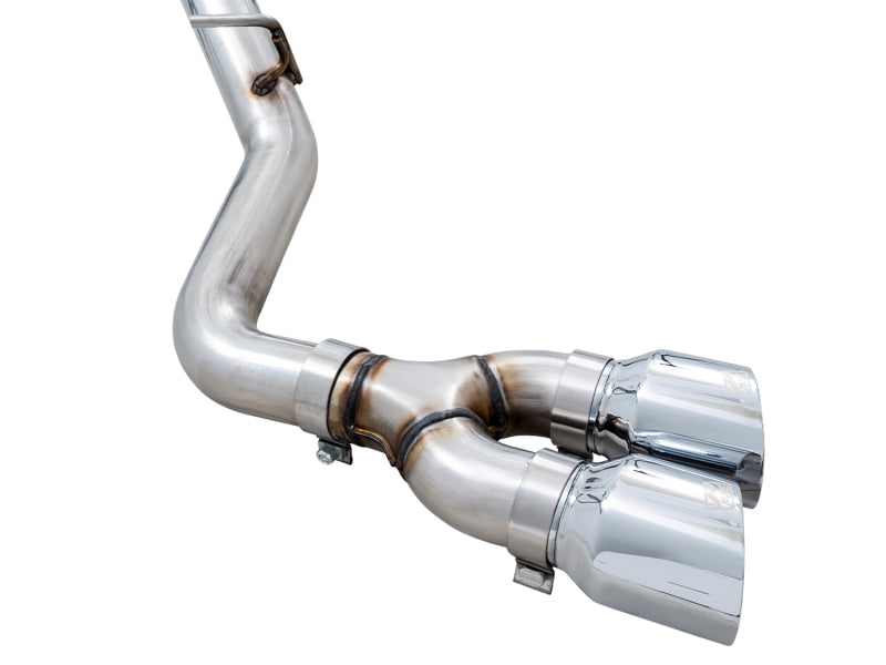 AWE Tuning 4th Gen GM 1500 5.3L 0FG Catback Dual Side Exit (Flat Bumper) - Chrome Tips Catback AWE Tuning