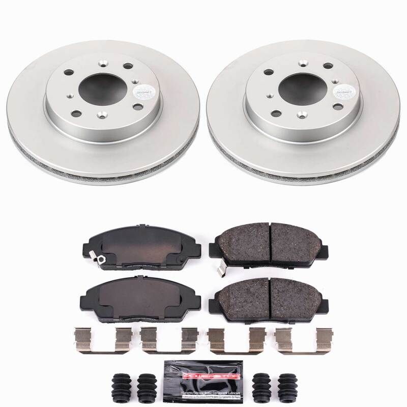 Power Stop 92-96 Honda Prelude Front Z23 Coated Brake Kit Brake Kits - Performance D&S PowerStop