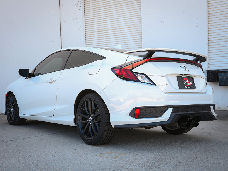 aFe Takeda 2.5in 304SS Cat-Back Exhaust System 17-20 Honda Civic SI Coupe L4-1.5L (t) - Black Tip Catback aFe