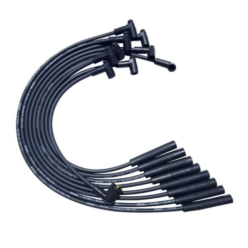Moroso SB Chrysler Mopar 273/318/340/360 Str Plug HEI Ultra Spark Plug Wire Set - Black Spark Plug Wire Sets Moroso