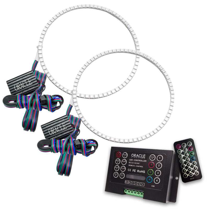 Oracle Jeep Wrangler JL/Gladiator JT LED Surface Mount Headlight Halo Kit ColorSHIFT 2 Fog Lights ORACLE Lighting