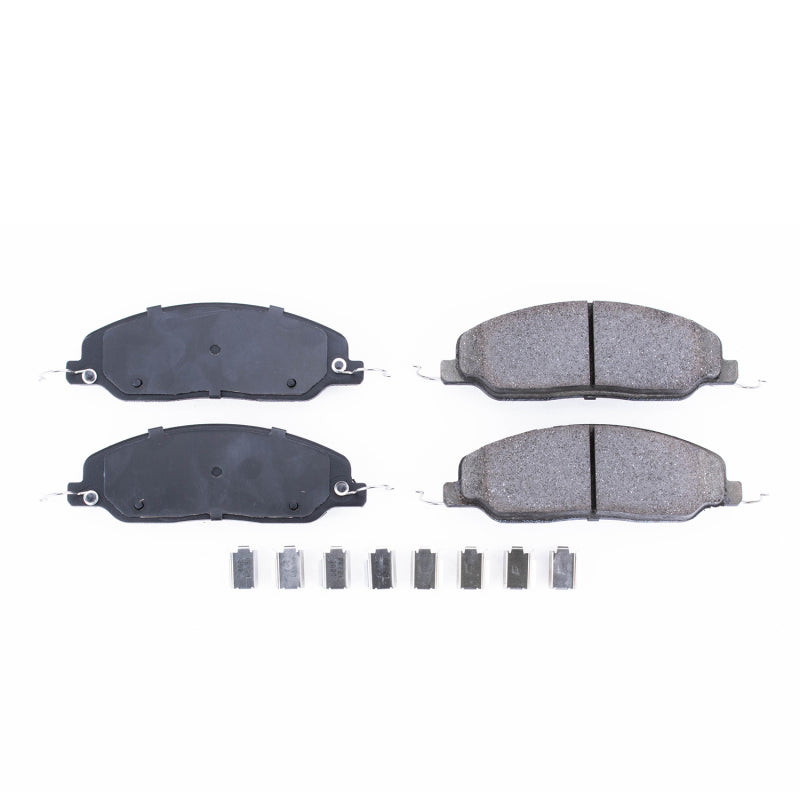 Power Stop 05-10 Ford Mustang Front Z17 Evolution Ceramic Brake Pads w/Hardware Brake Pads - OE PowerStop