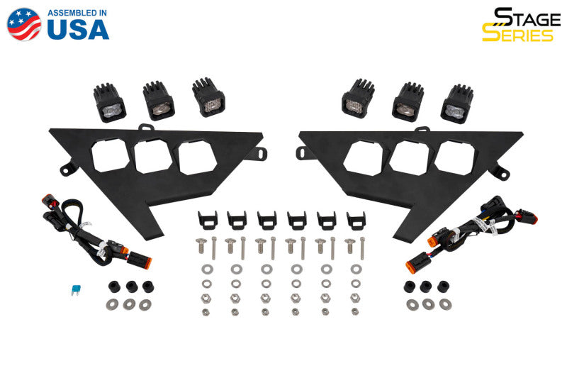 Diode Dynamics 20-Present Polaris RZR C1 Headlamp Kit Sport - White ABL (Pair) Headlights Diode Dynamics