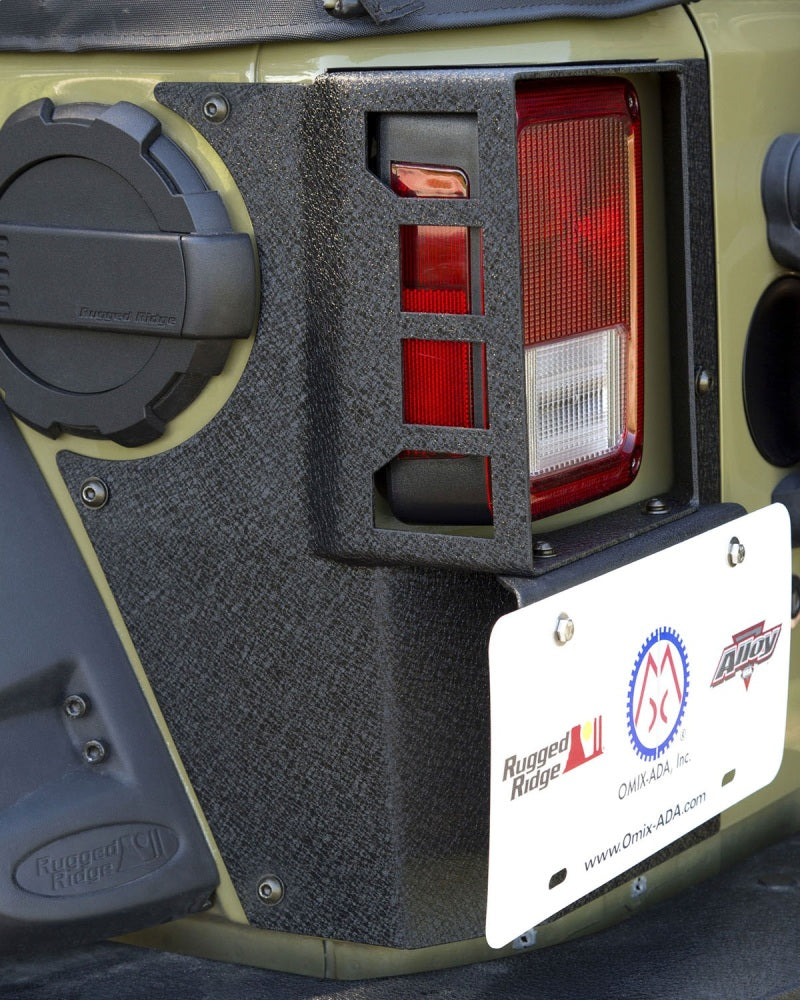 Rugged Ridge XHD Corner Guard Rear 07-18 Jeep Wrangler JKU 4 Door Body Armor & Rock Rails Rugged Ridge