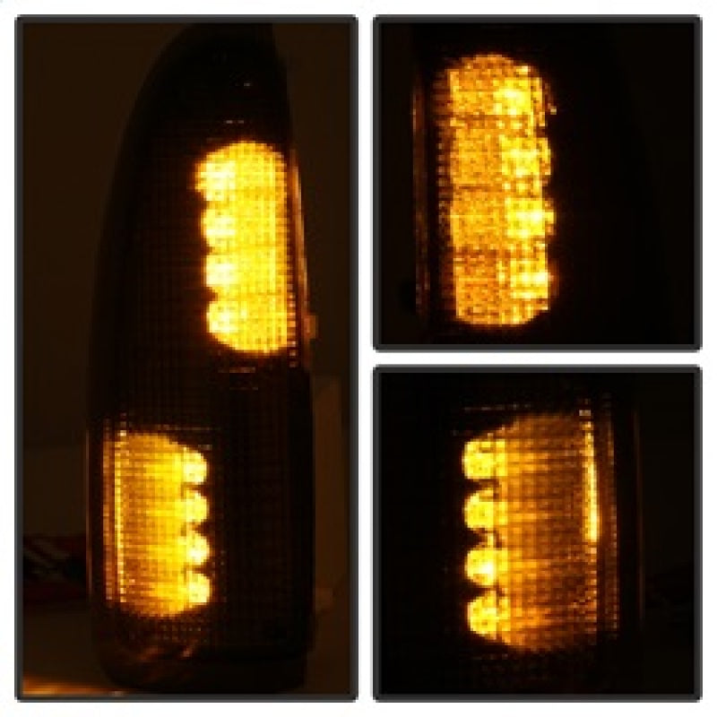 xTune Ford Superduty F250-F650 03-07 Amber LED Mirror Signal Lens - Smoke ACC-LED-FDSD99-MR-SM Side Mirrors SPYDER
