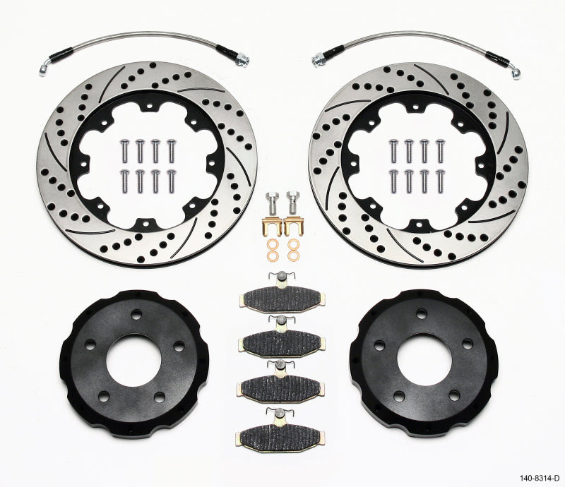 Wilwood Pro-Matrix Rear Kit Drilled 88-96 Corvette C4 Brake Rotors - 2 Piece Wilwood