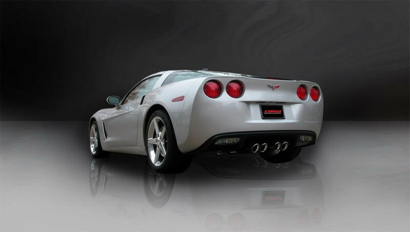 Corsa 2005-2007 Chevrolet Corvette C6 6.0L V8 Polished Sport Axle-Back Exhaust Axle Back CORSA Performance