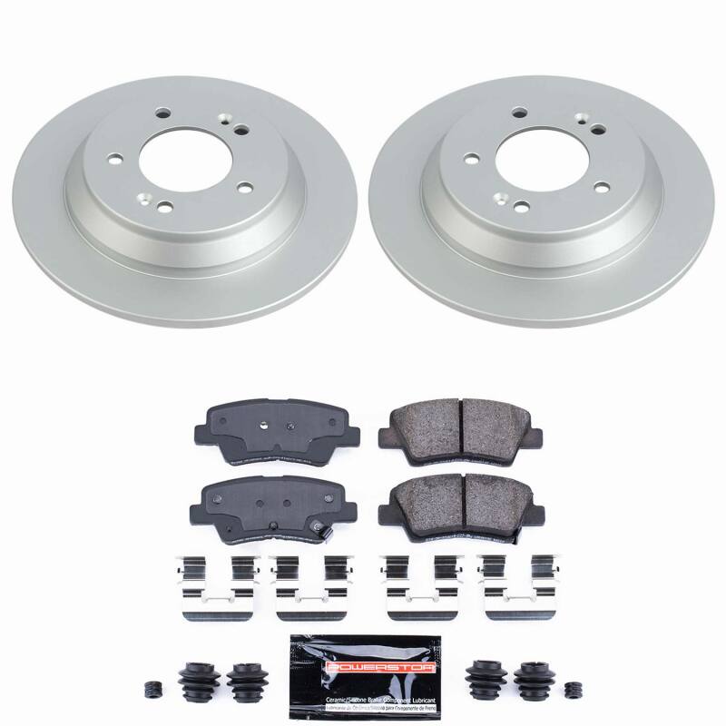 Power Stop 22-23 Hyundai Kona Rear Z23 Coated Brake Kit Brake Kits - Performance D&S PowerStop