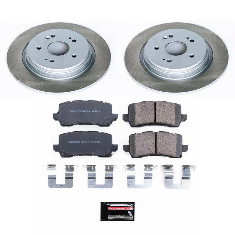 Power Stop 15-20 Acura TLX Rear Semi-Coated Rotor Kit Brake Kits - Performance Blank PowerStop